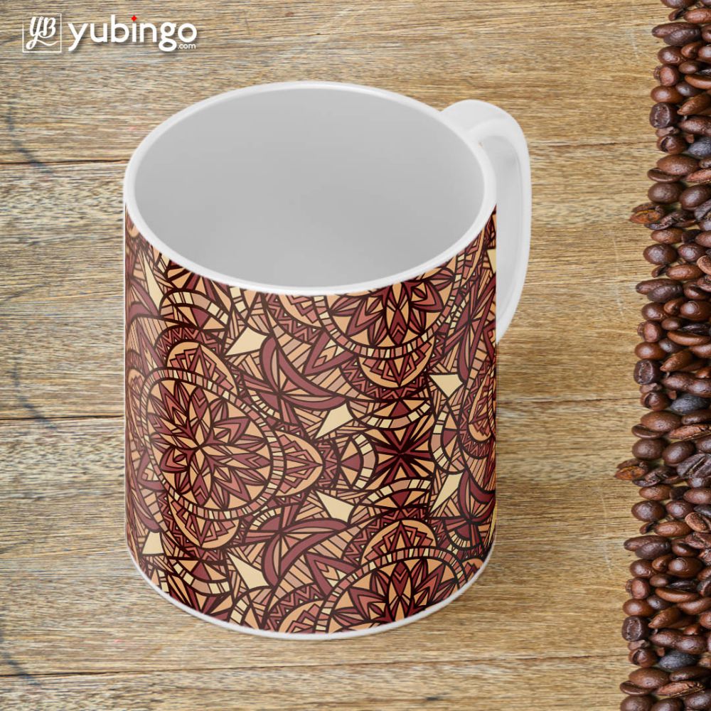 Brown Pattern Coffee Mug-Image4