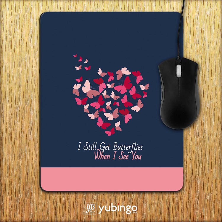 Butterflies on Seeing You Mouse Pad