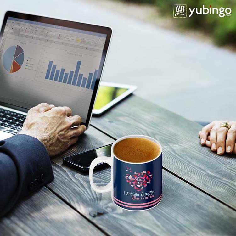 Butterflies on Seeing You Coffee Mug-Image2