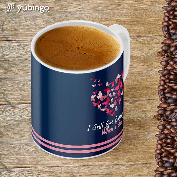 Butterflies on Seeing You Coffee Mug-Image4