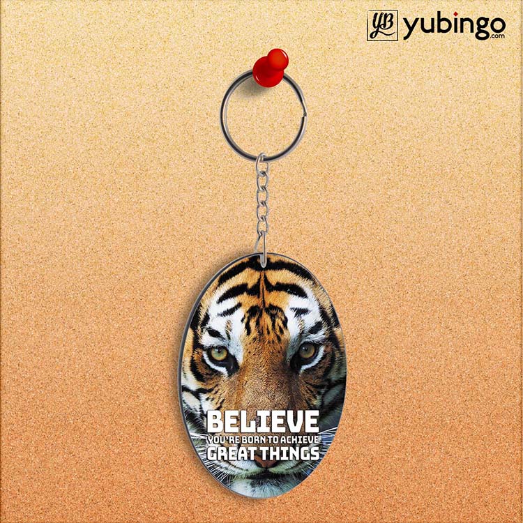 Believe Oval Key Chain-Image2