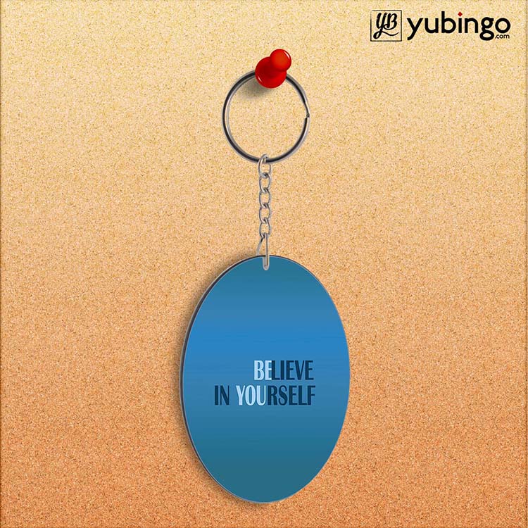 Believe in Yourself Oval Key Chain