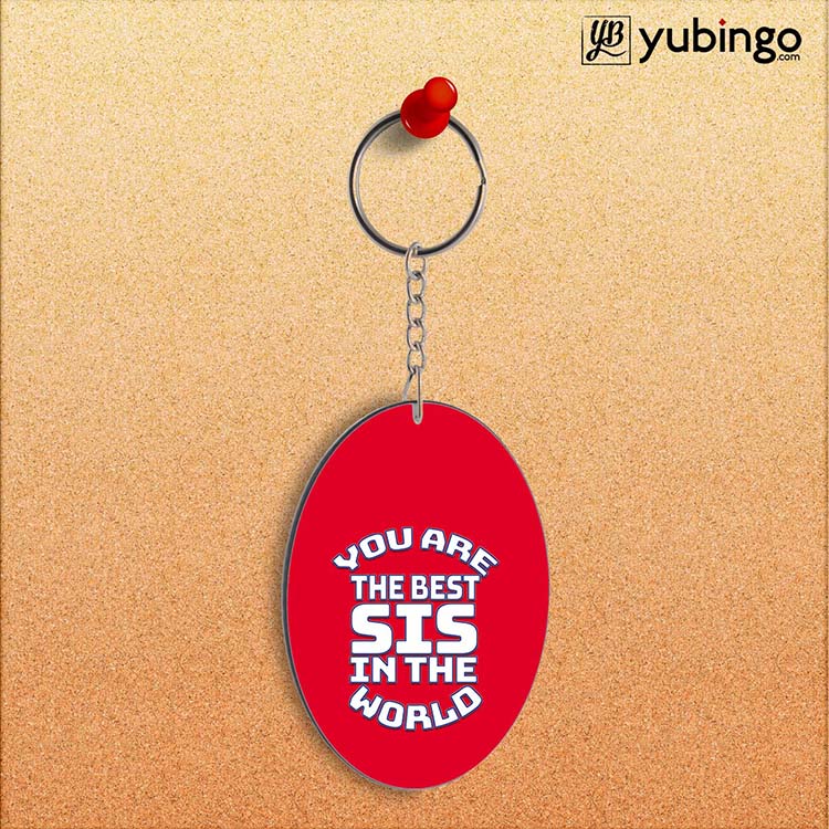 Best Sister In The World Oval Key Chain-Image2