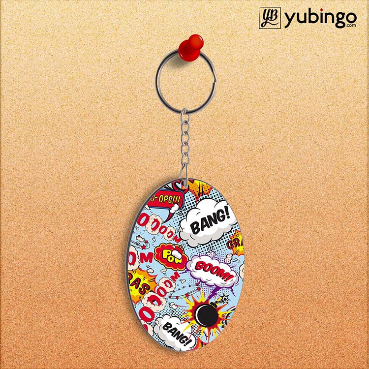 Boom Bang Oval Key Chain