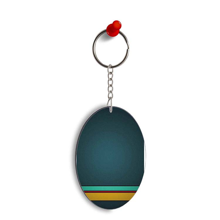 Classy Pattern Oval Key Chain