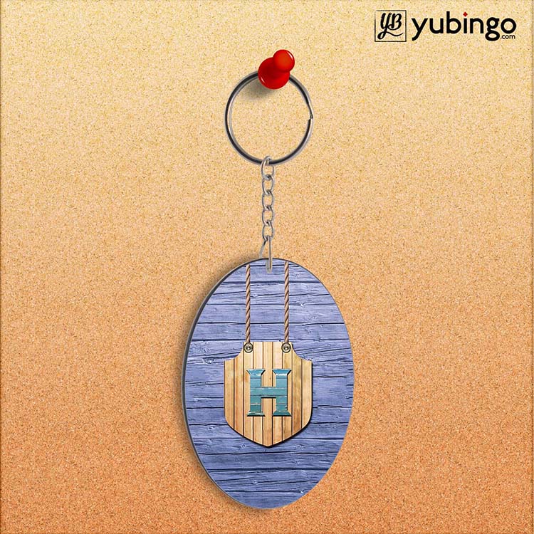 Customised Alphabet Oval Key Chain-Image2