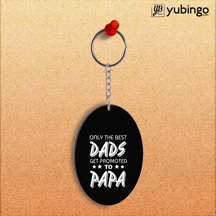Dad and Papa Oval Key Chain-Image2