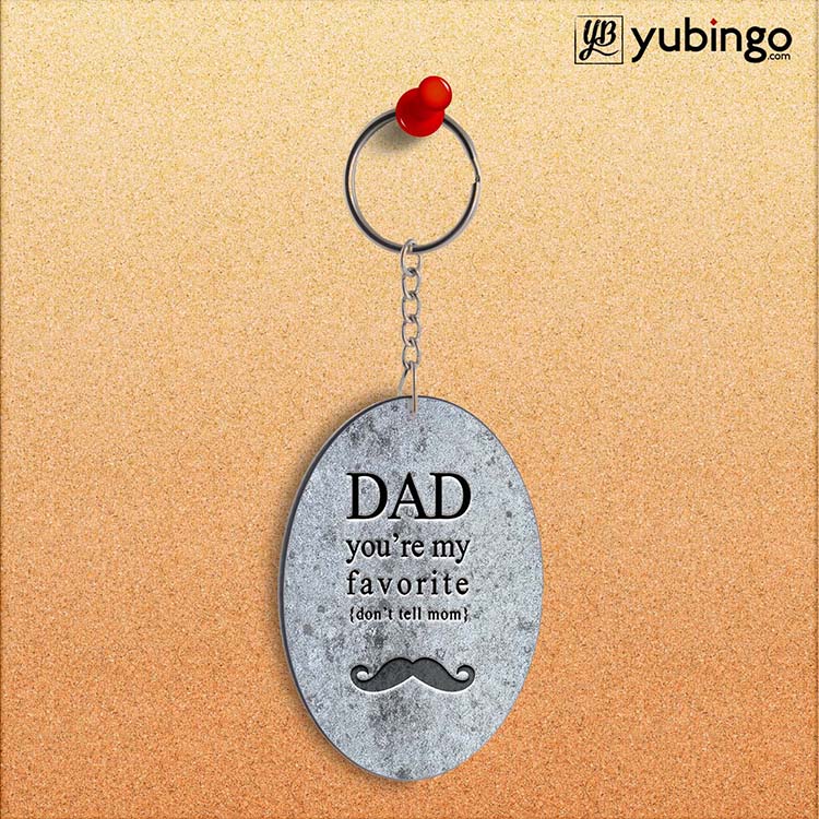 Dad You're my Favourite Oval Key Chain