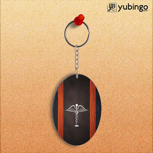 Doctor Symbol Oval Key Chain-Image2