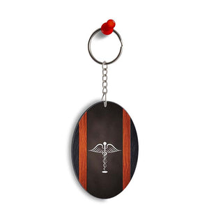 Doctor Symbol Oval Key Chain