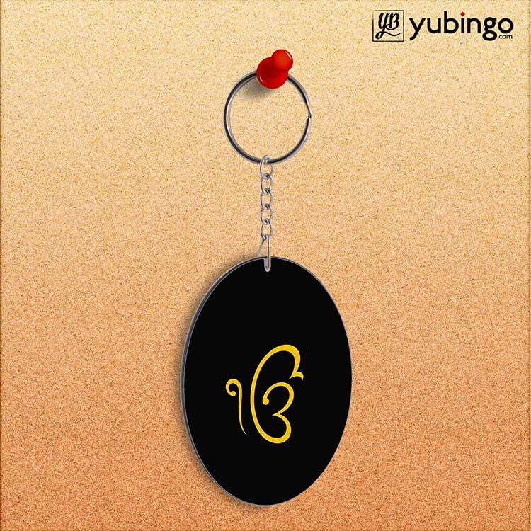 Ek Onkar Oval Key Chain-Image2