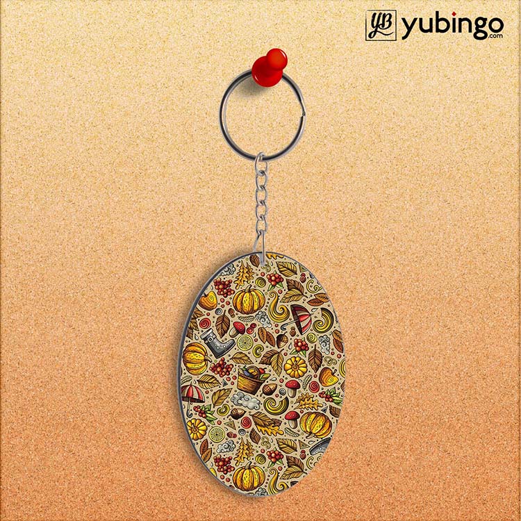 Foodie Delight Oval Key Chain