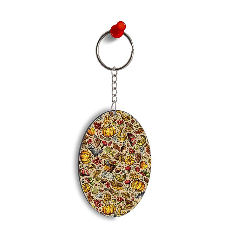 Foodie Delight Oval Key Chain