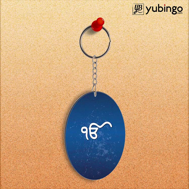 Ik Onkar Oval Key Chain-Image2