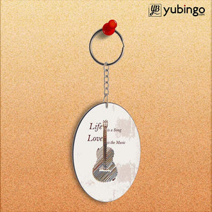 Life is a Song Oval Key Chain-Image2
