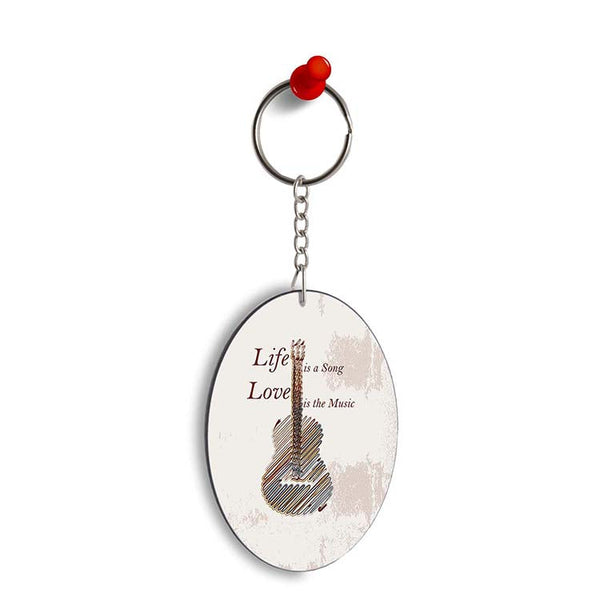 OKEYCH Music Gift Singer KeychainSinger Album Inspired Gift Singer Fans  Keychain (Music F B) at  Men's Clothing store