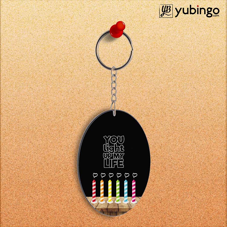 Light Up My Life Oval Key Chain-Image2