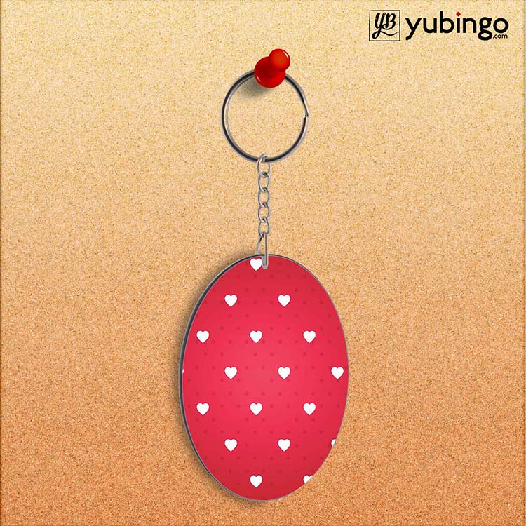 Little Hearts Oval Key Chain-Image2