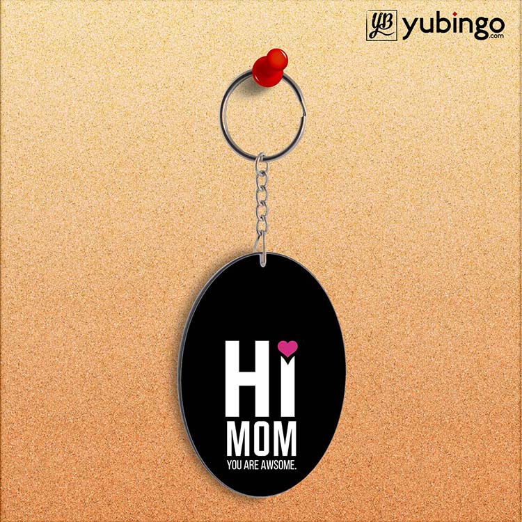 Mom You Are Awesome Oval Key Chain-Image2