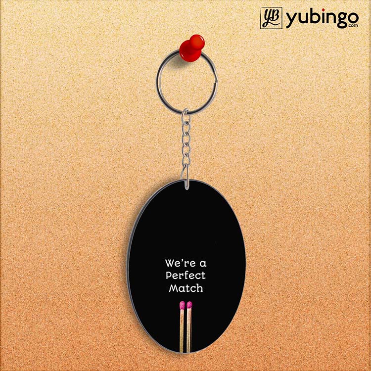 Perfect Match Oval Key Chain-Image2