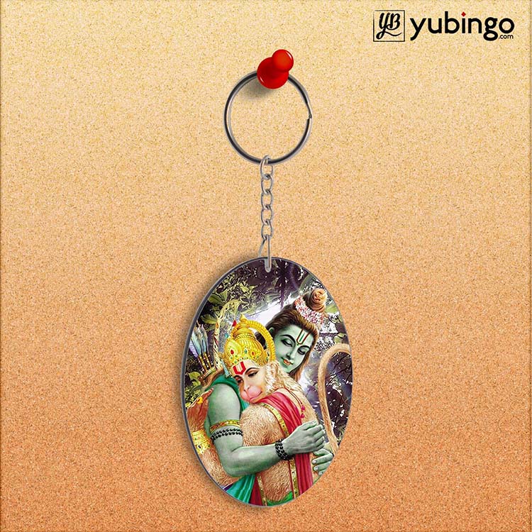Ram & Hanuman Ji Oval Key Chain