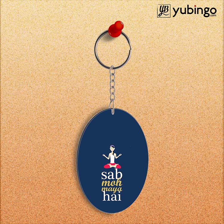 Sab Moh Maya Hai Oval Key Chain