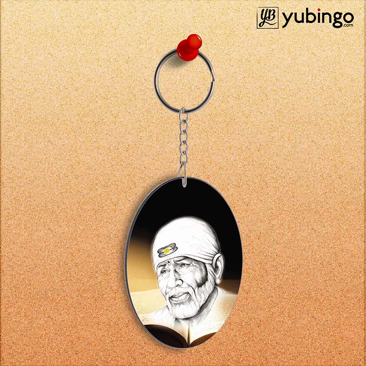 Sai Baba Oval Key Chain
