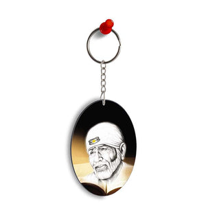 Sai Baba Oval Key Chain
