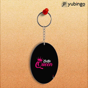 Selfie Queen Oval Key Chain-Image2