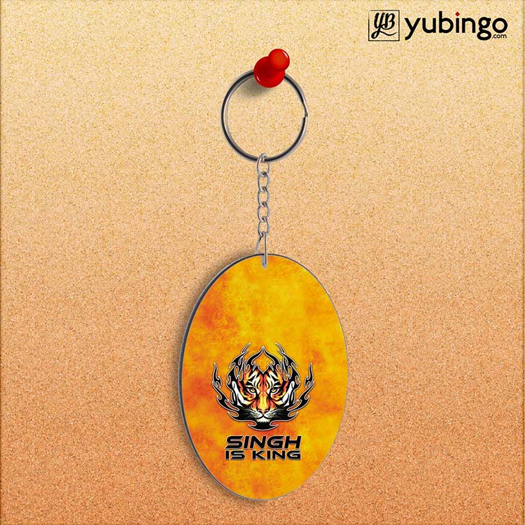 Singh Is King Oval Key Chain