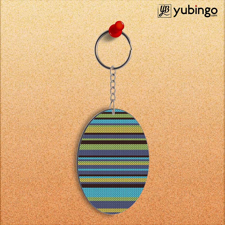 Sweater Oval Key Chain