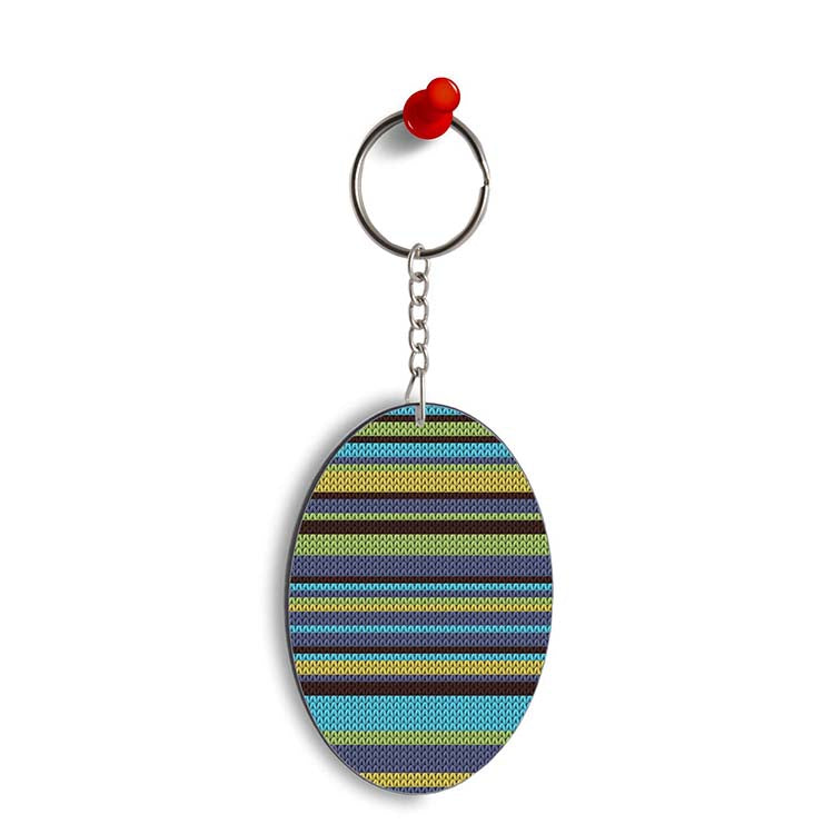 Sweater Oval Key Chain