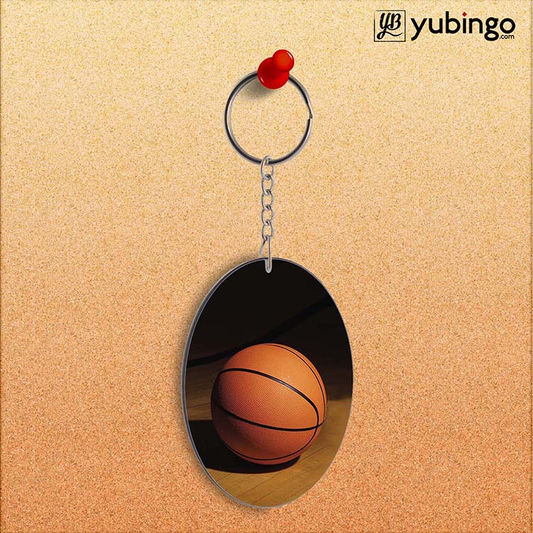 The Basketball Oval Key Chain