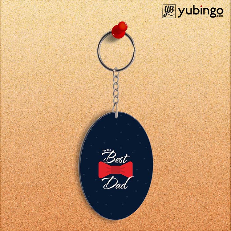 The Best Dad Oval Key Chain