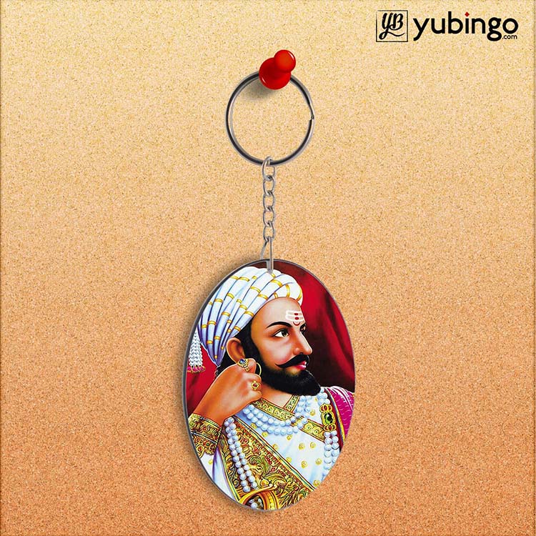 The Great Shivaji Oval Key Chain