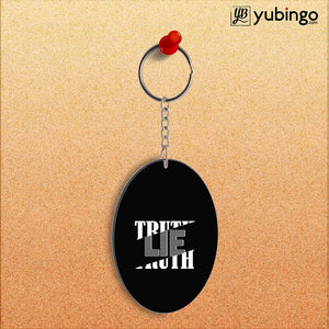 Truth and Lie Oval Key Chain-Image2