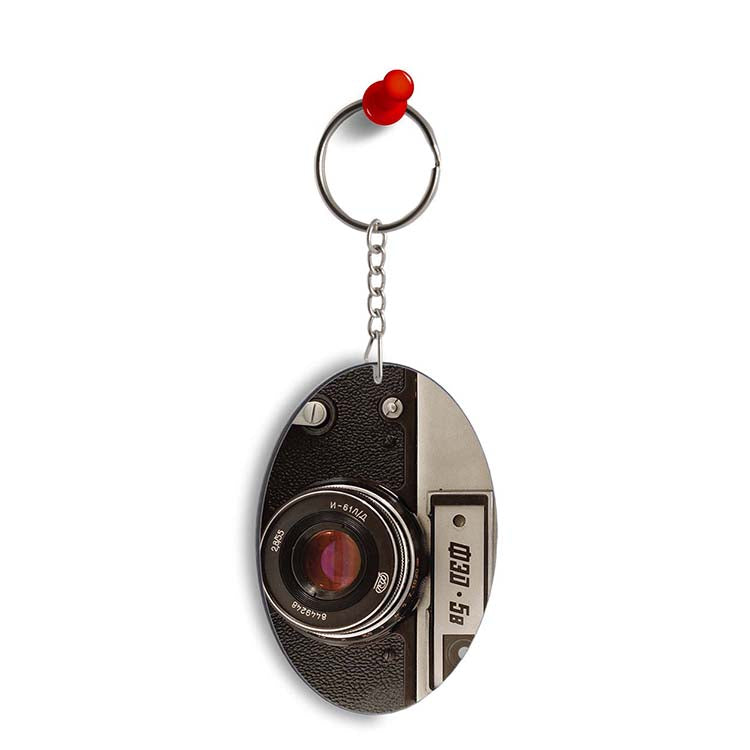 Vintage Camera Oval Key Chain