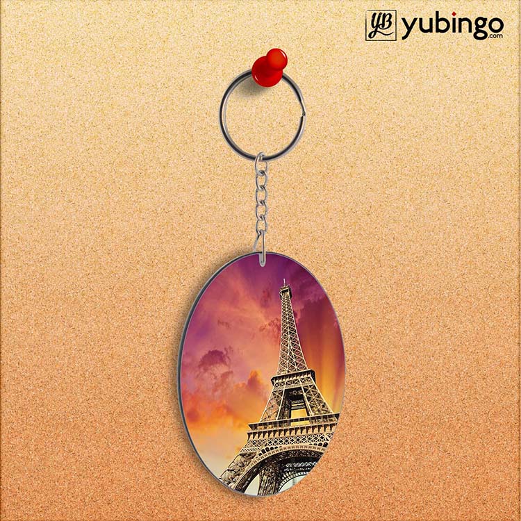 Visiting The Monuments Oval Key Chain