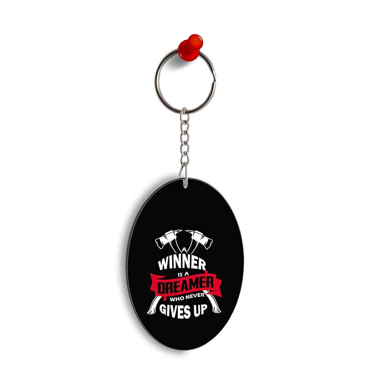 Winner is Dreamer Oval Key Chain