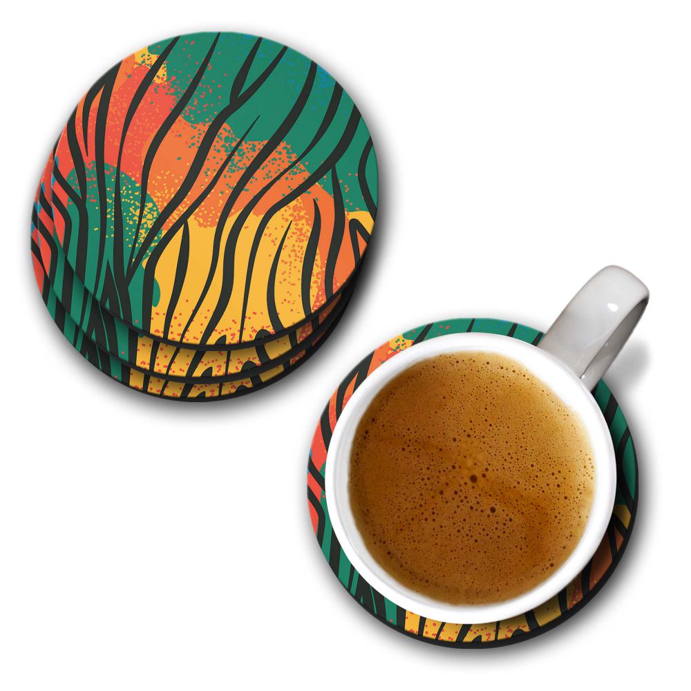 Colourful Animal Pattern Coasters