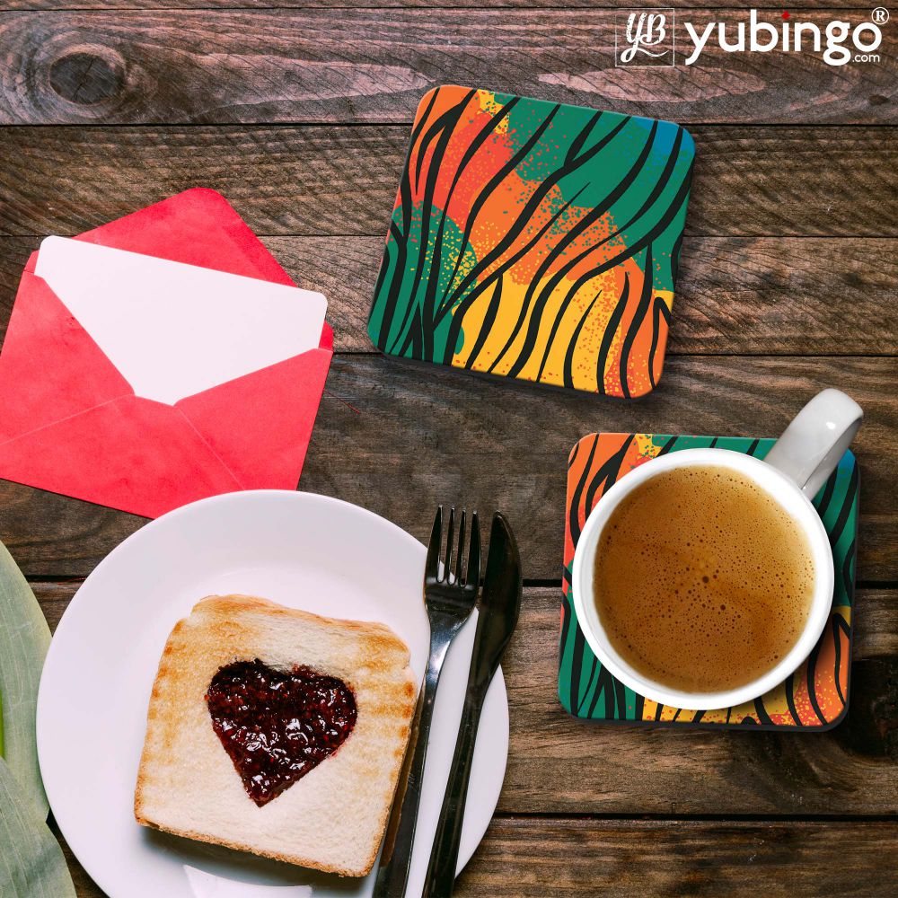 Colourful Animal Pattern Coasters-Image2