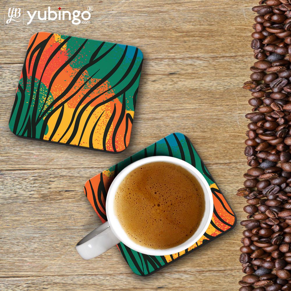 Colourful Animal Pattern Coasters-Image4