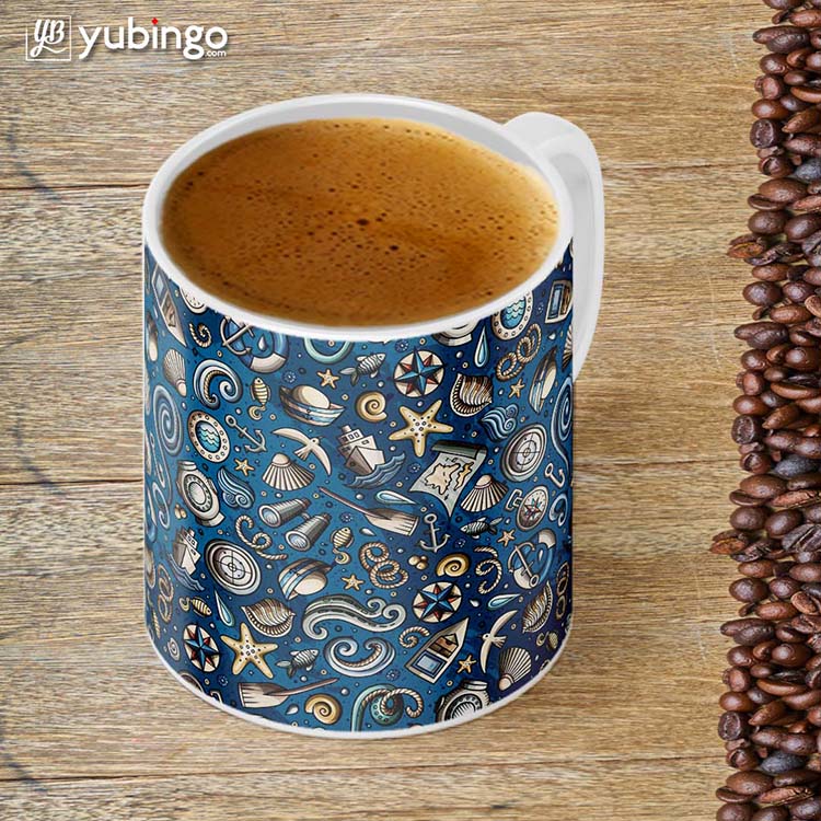 Cool Blue Customised Alphabet Coffee Mug-Image4