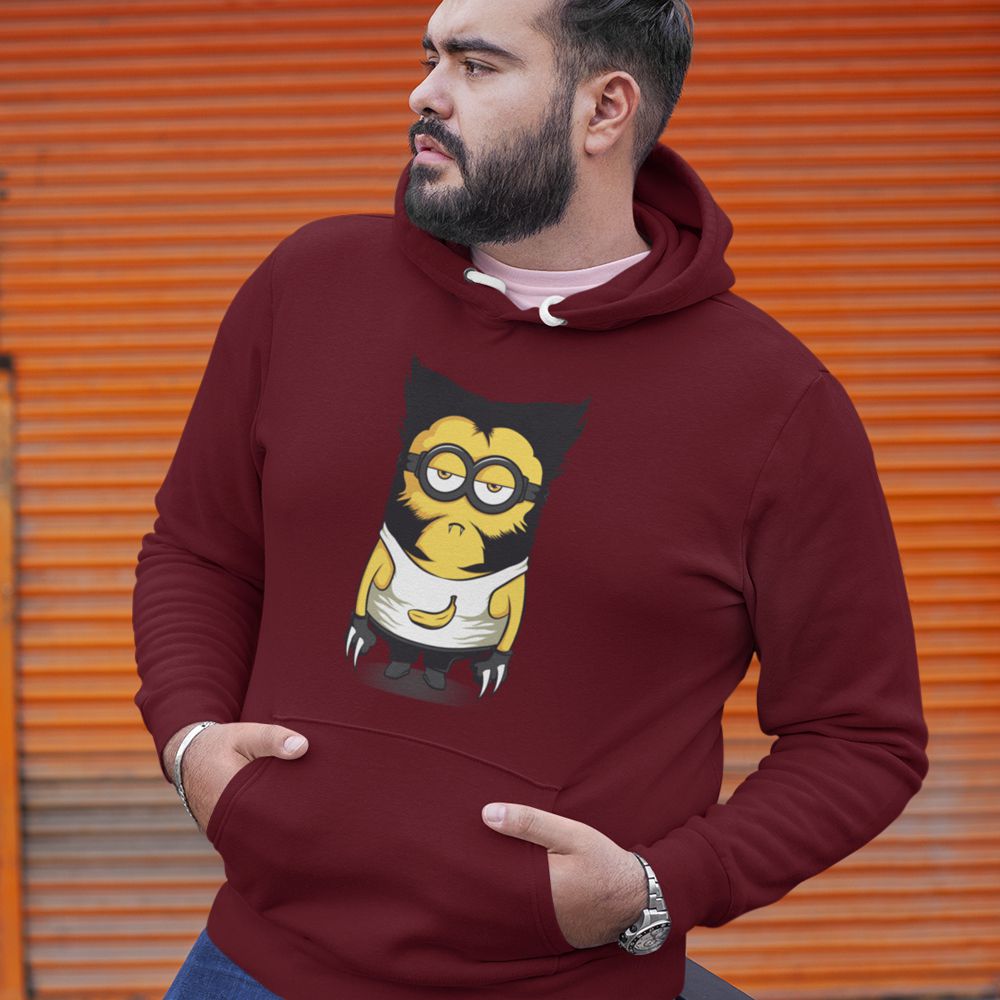 Cool Cartoon Hoodie-Maroon