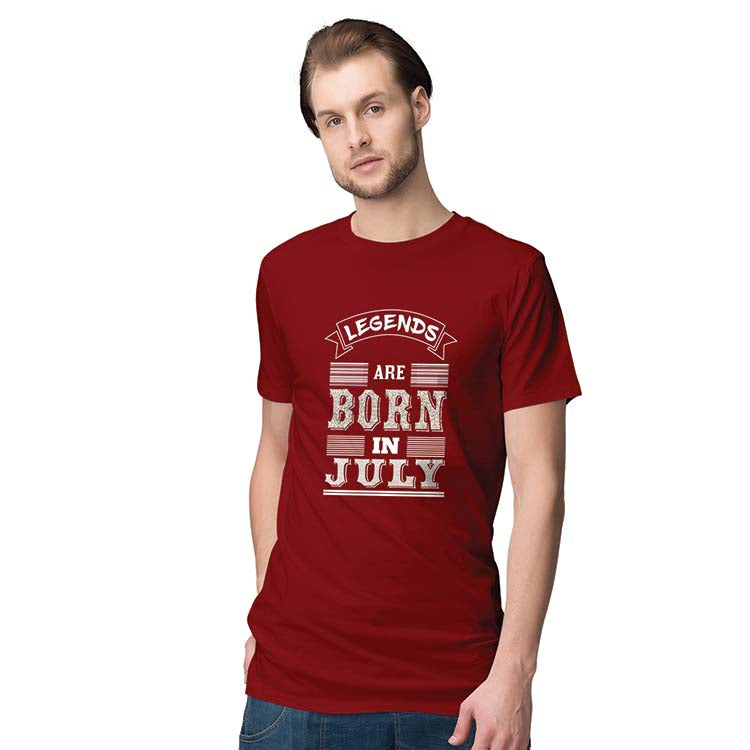 Customised Legends Men T-Shirt-Maroon