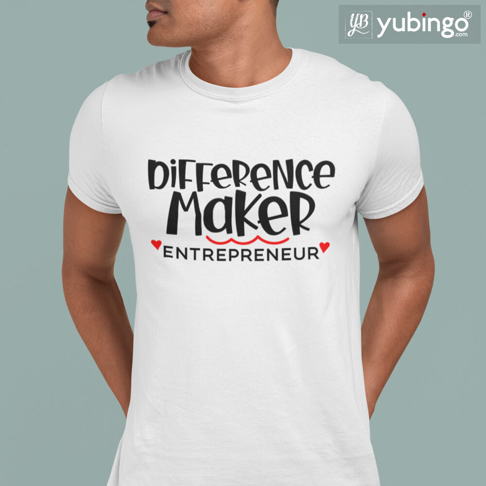 Difference Maker Entrepreneur T-Shirt-White
