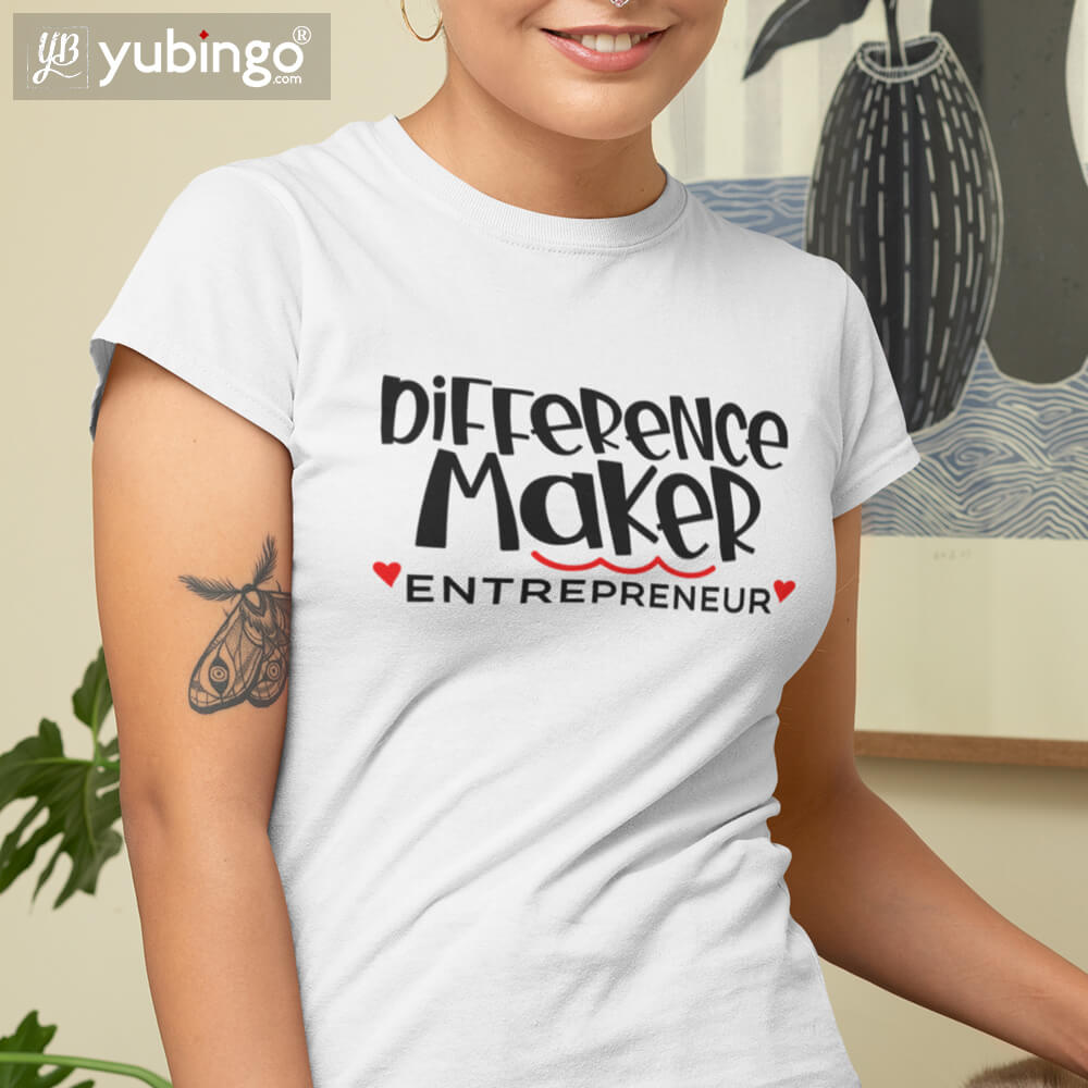 Difference Maker Entrepreneur T-Shirt-White