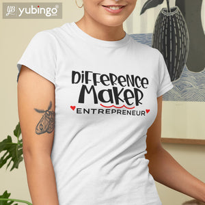 Difference Maker Entrepreneur T-Shirt-White