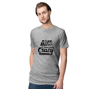 Drive People Crazy Men T-Shirt-Grey Melange