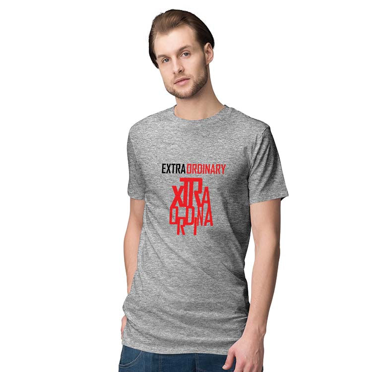 Extraordinary Men T-Shirt-Grey Melange